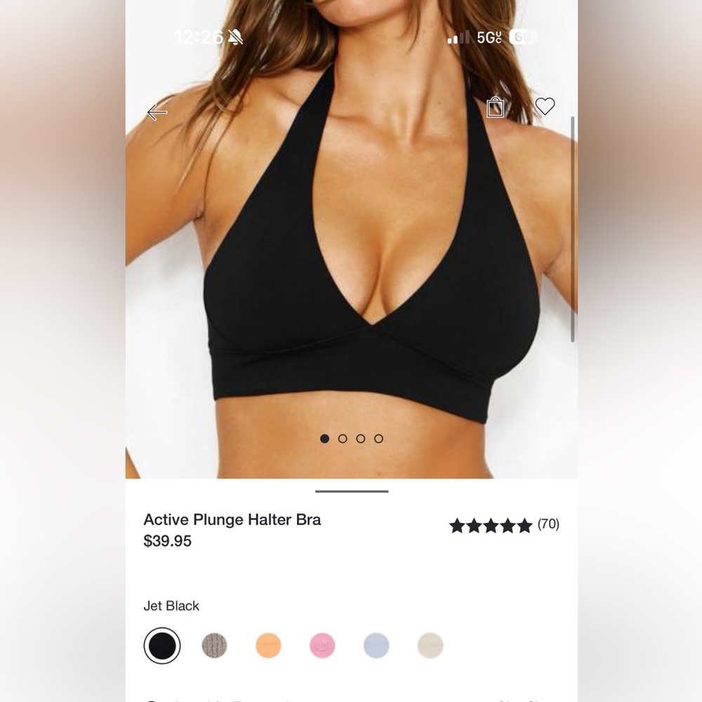 Garage Black Plunge Halter Bra